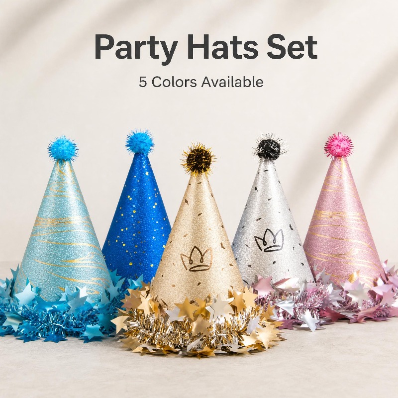 Party Hat Cone - インスタ風バースデーパーティー用スパンコールコーンハット 子供・大人用 パーティーデコレーション ベビーバースデー フェスティバル用品