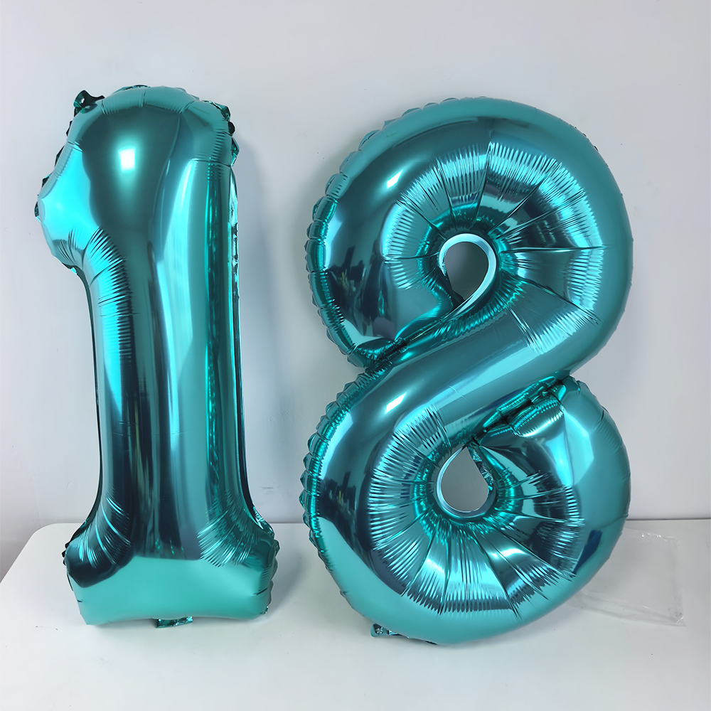 32インチ ティールブルー ナンバー18 バルーン 大きめサ - Balloon Pump Hand のレビューと価格