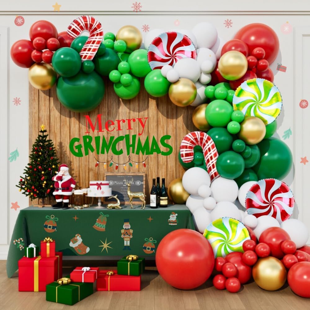 クリスマスバルーンアーチガーランドキット 160個入り 赤と - Balloon Arch Kit のレビューと価格