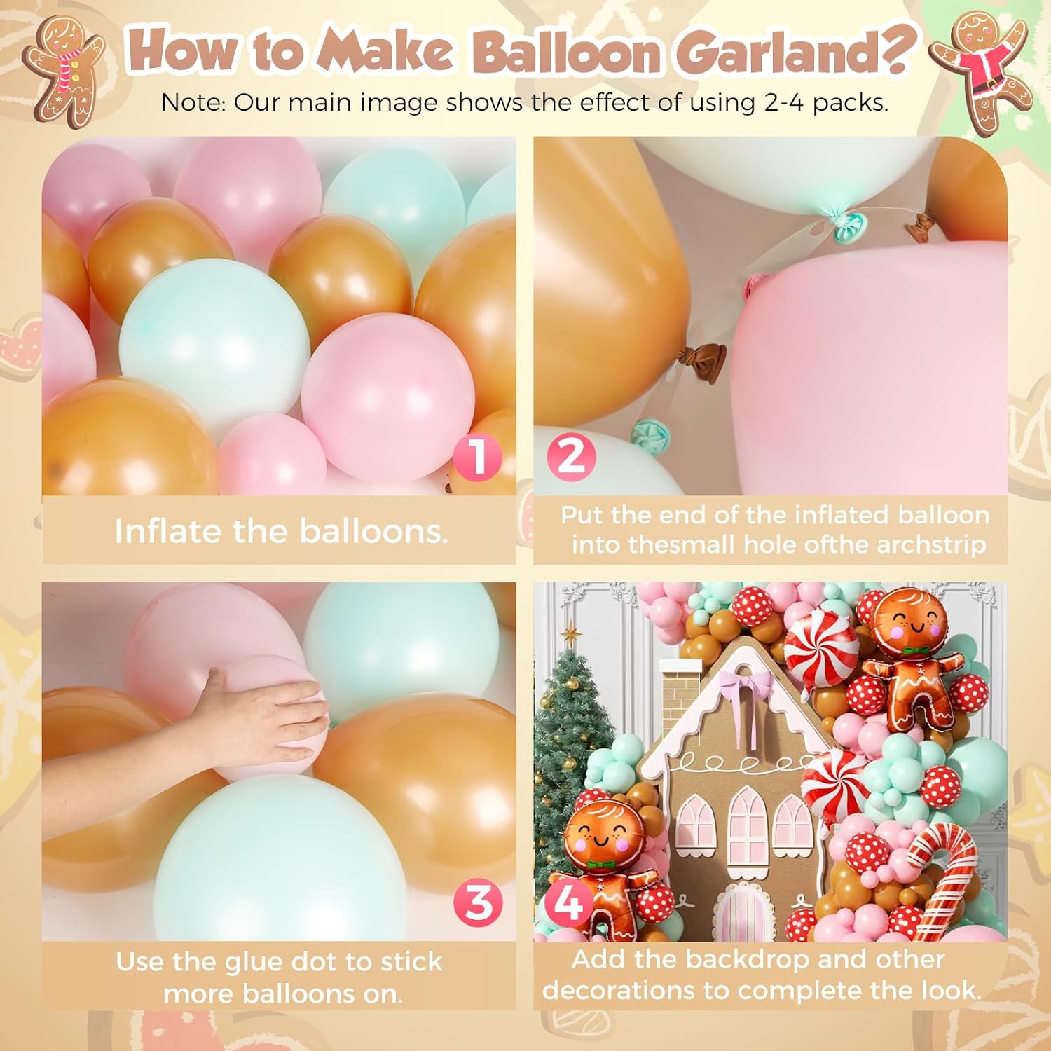 160個入りクリスマスバルーンアーチガーランドキット、クリス - Balloon Arch Kit のレビューと価格