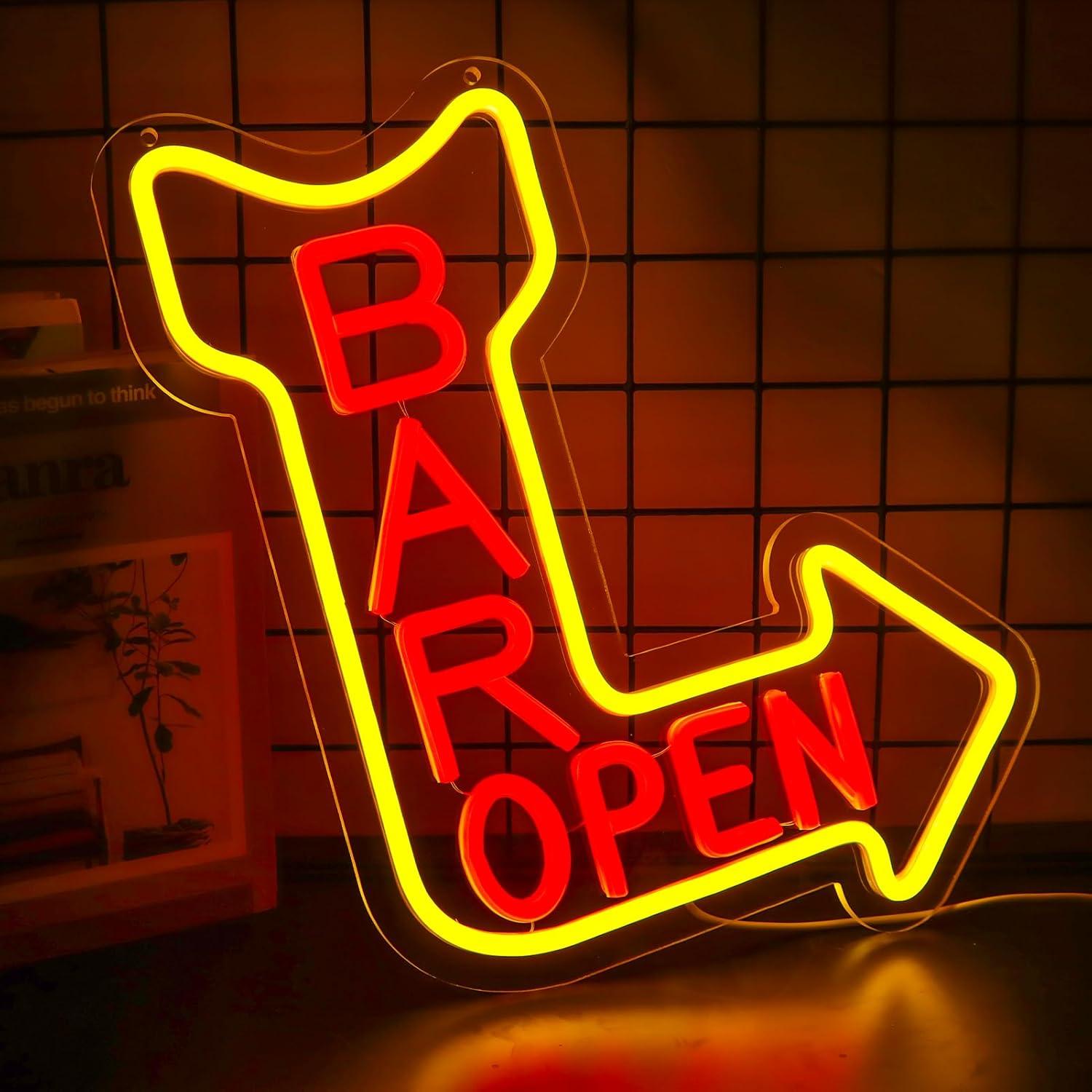 バー用ネオンサイン「Open」USB調光式LEDネオンライト - Neon Sign Party のレビューと価格