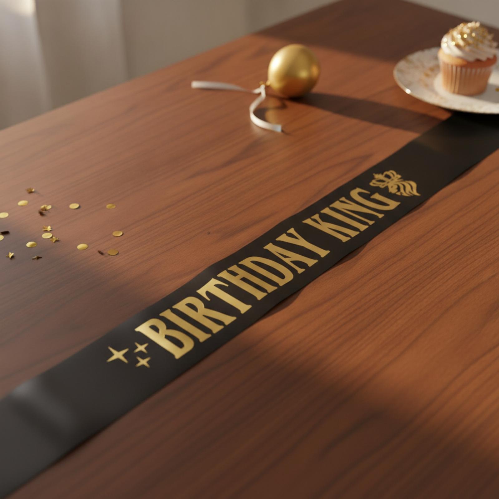 バースデーキングパーティー用クラウン グリッターファブリック - Birthday Sash Glitter のレビューと価格