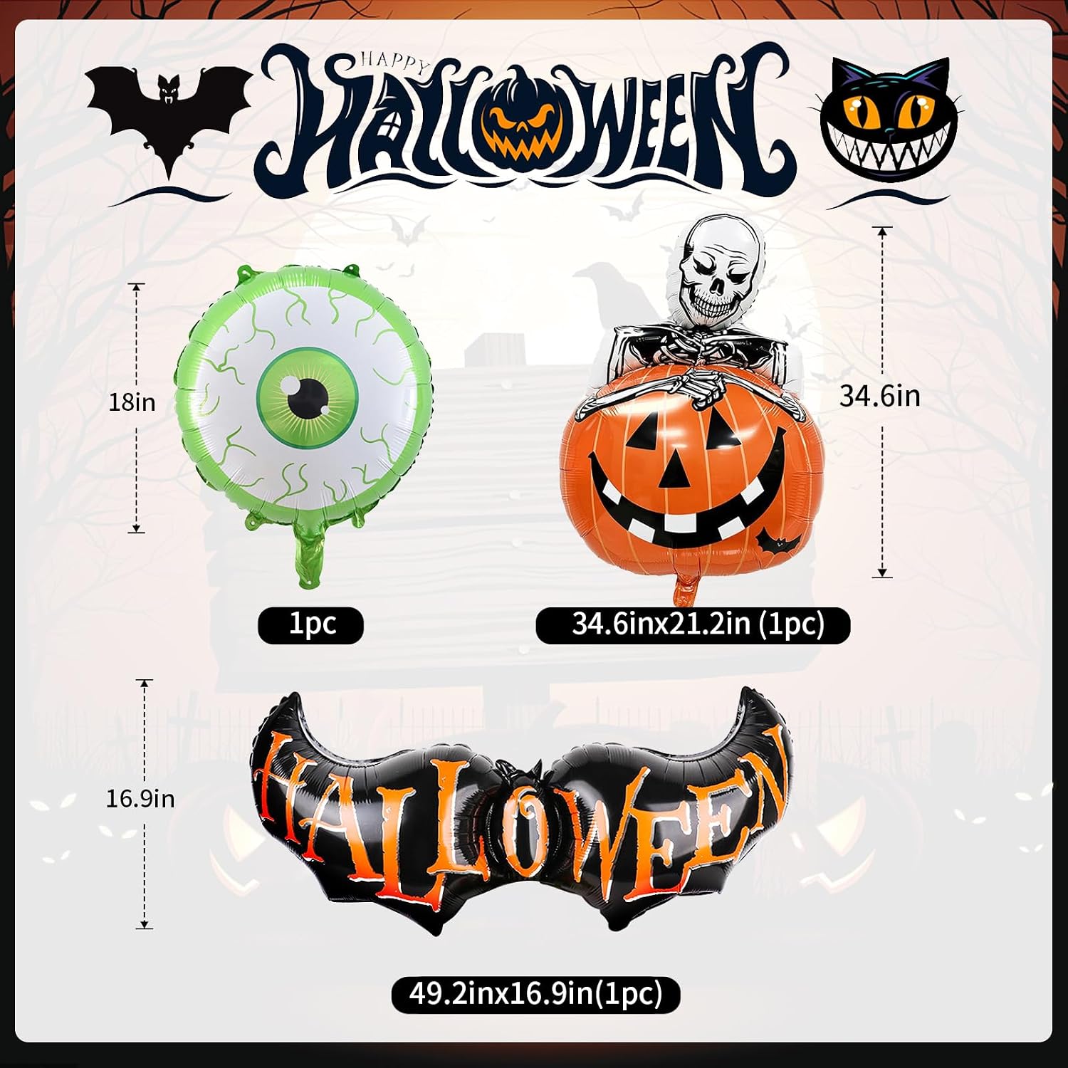 ハロウィンバルーンガーランドアーチキット、オレンジ、グリーン - Balloon Arch Kit のレビューと価格