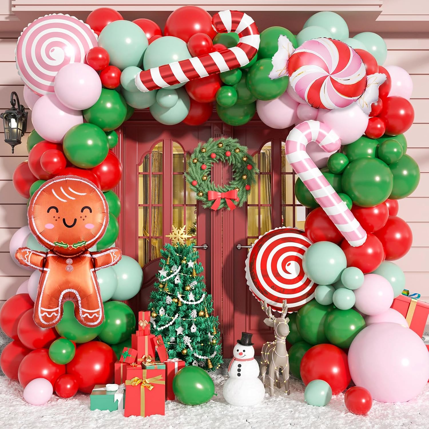 クリスマスバルーンガーランドアーチキット、115個入り ピン - Balloon Arch Kit のレビューと価格
